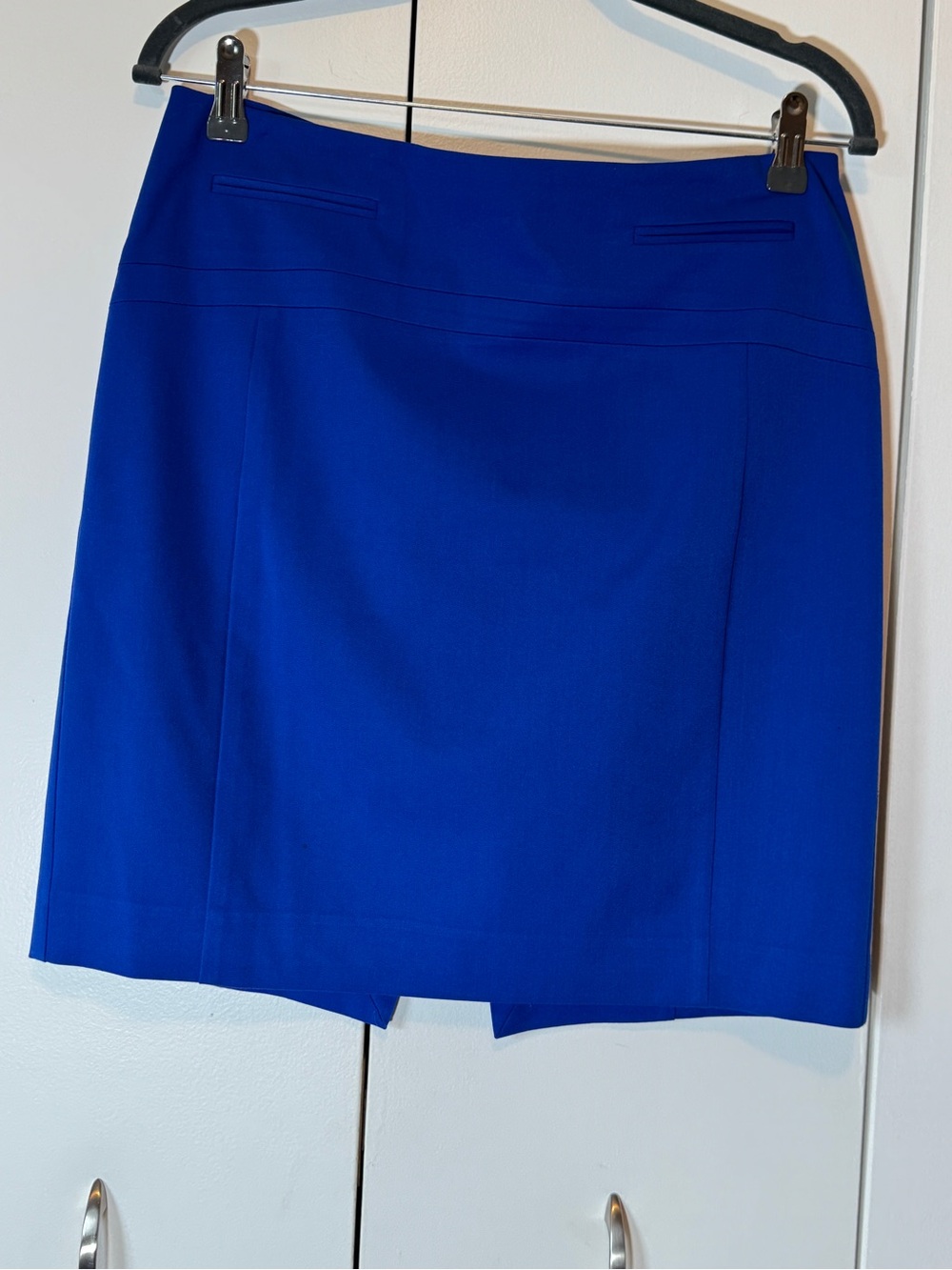 Express Cobalt Blue Tailored Pencil Skirt